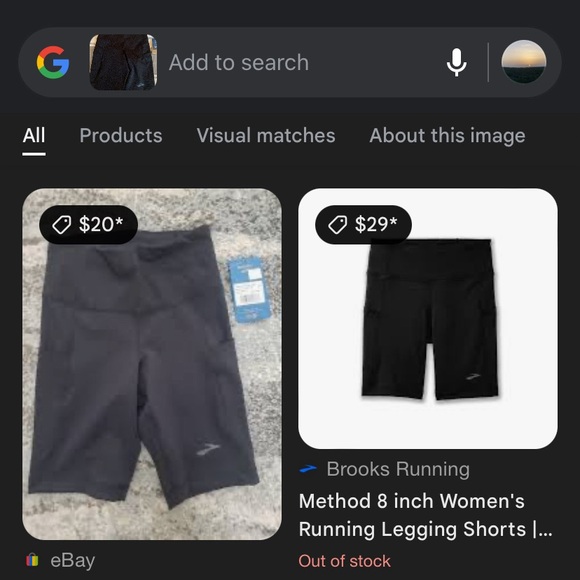 NWT Brooks Women Method 8’ short tight short leggings with pockets out of stock - Picture 9 of 9